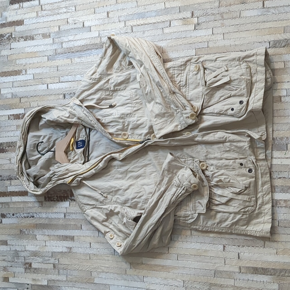 Gap Premium Khaki Y2K Utility Jacket With Removable Vest